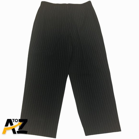 Women's Amanda Smith Black Pinstripe Suit Jacket & Pants Size 12P - Picture 11 of 16